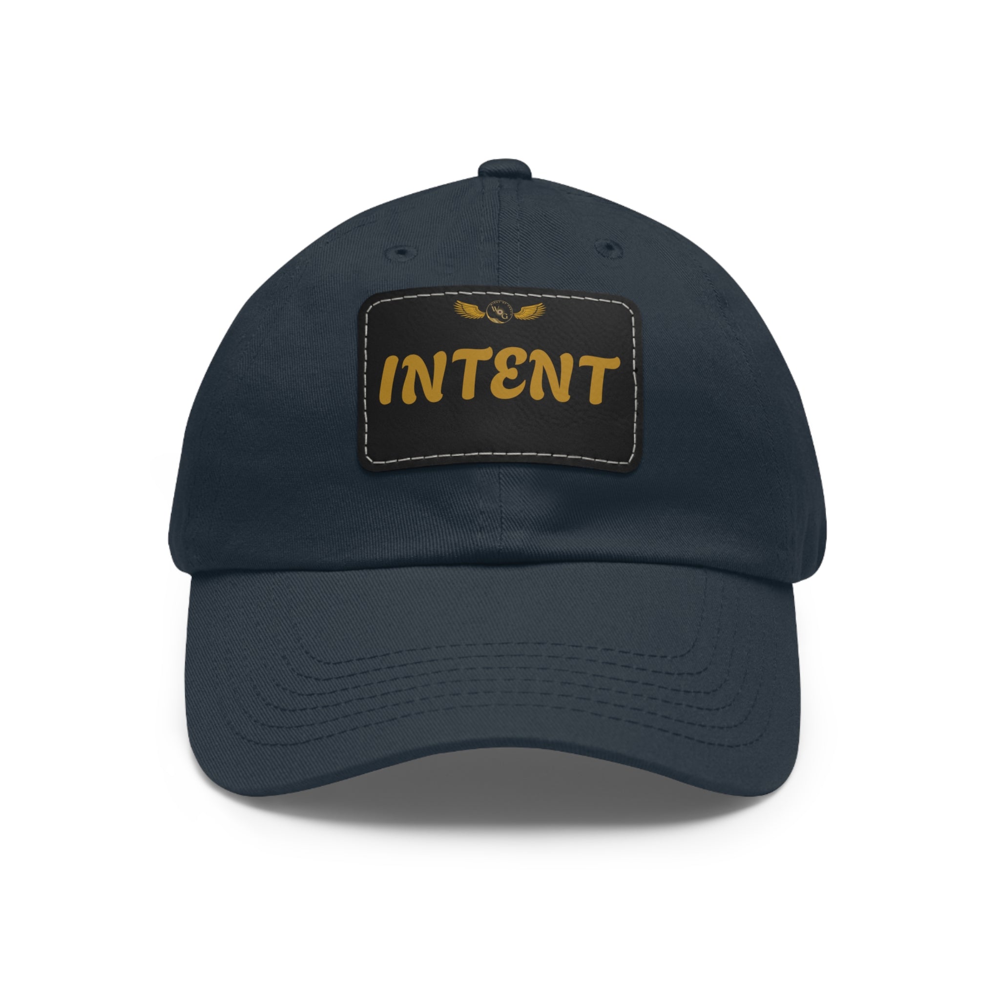 Intent Dad Hat with Leather Patch - Casual Men's Cap
