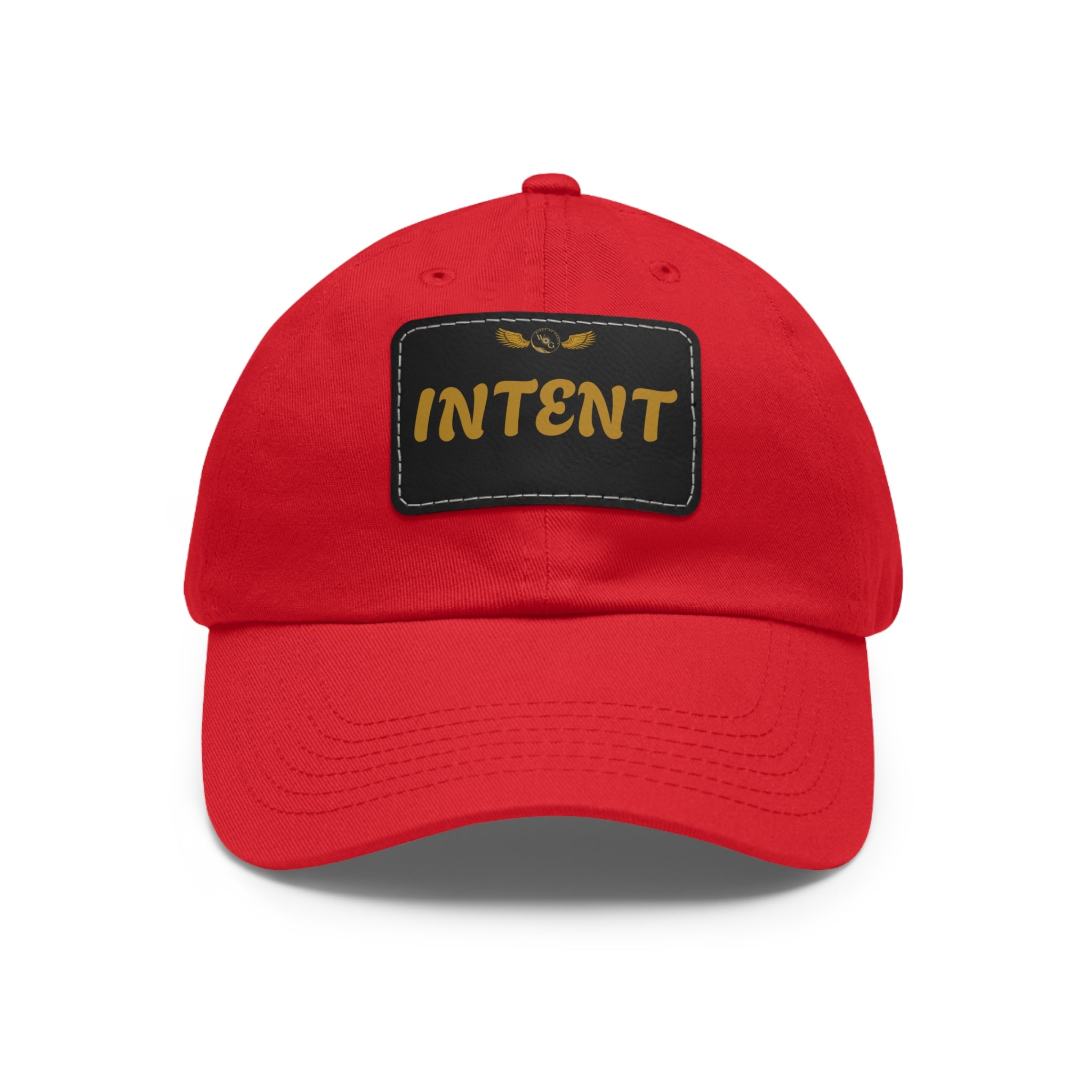 Intent Dad Hat with Leather Patch - Casual Men's Cap