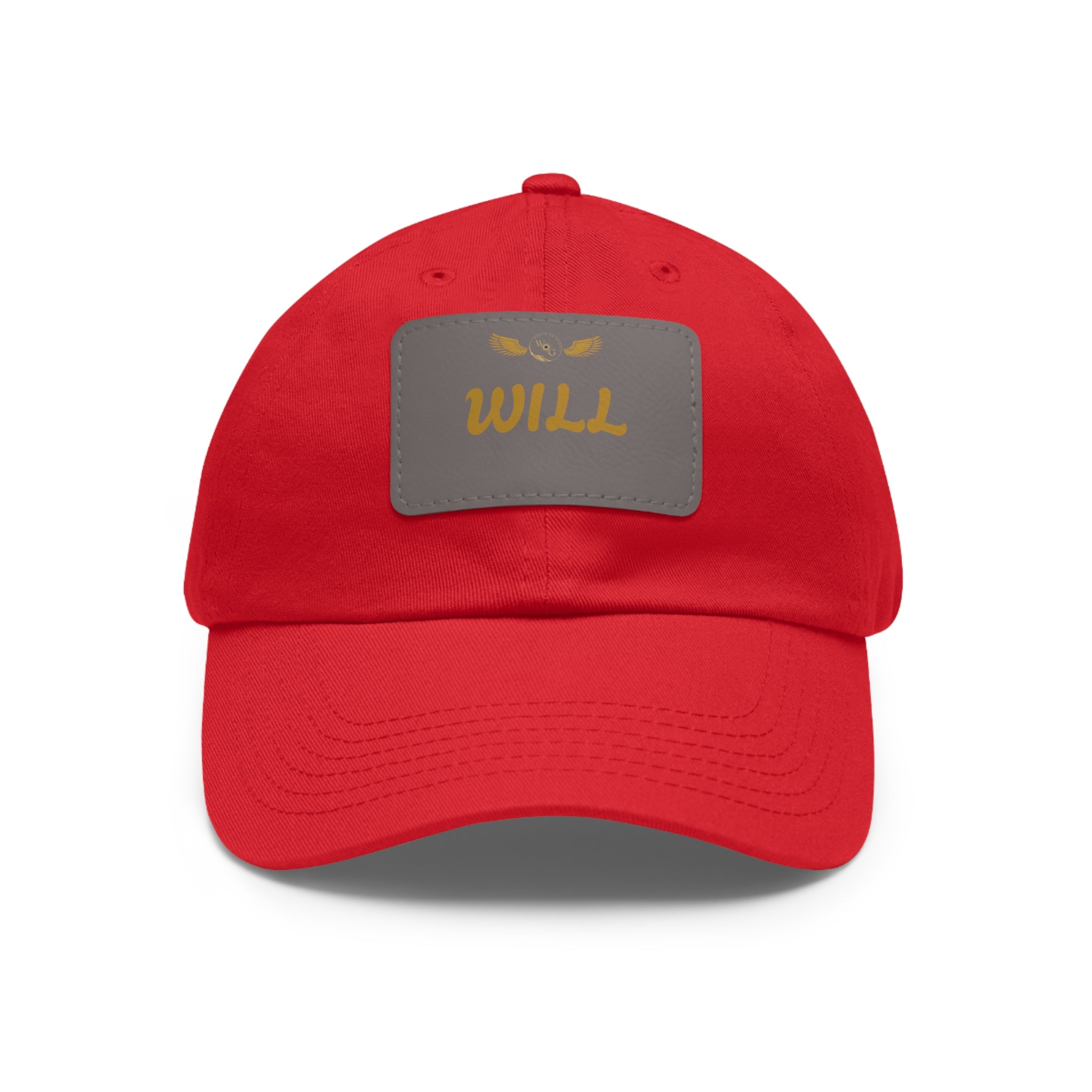 Personalized Dad Hat with Leather Patch - WILL