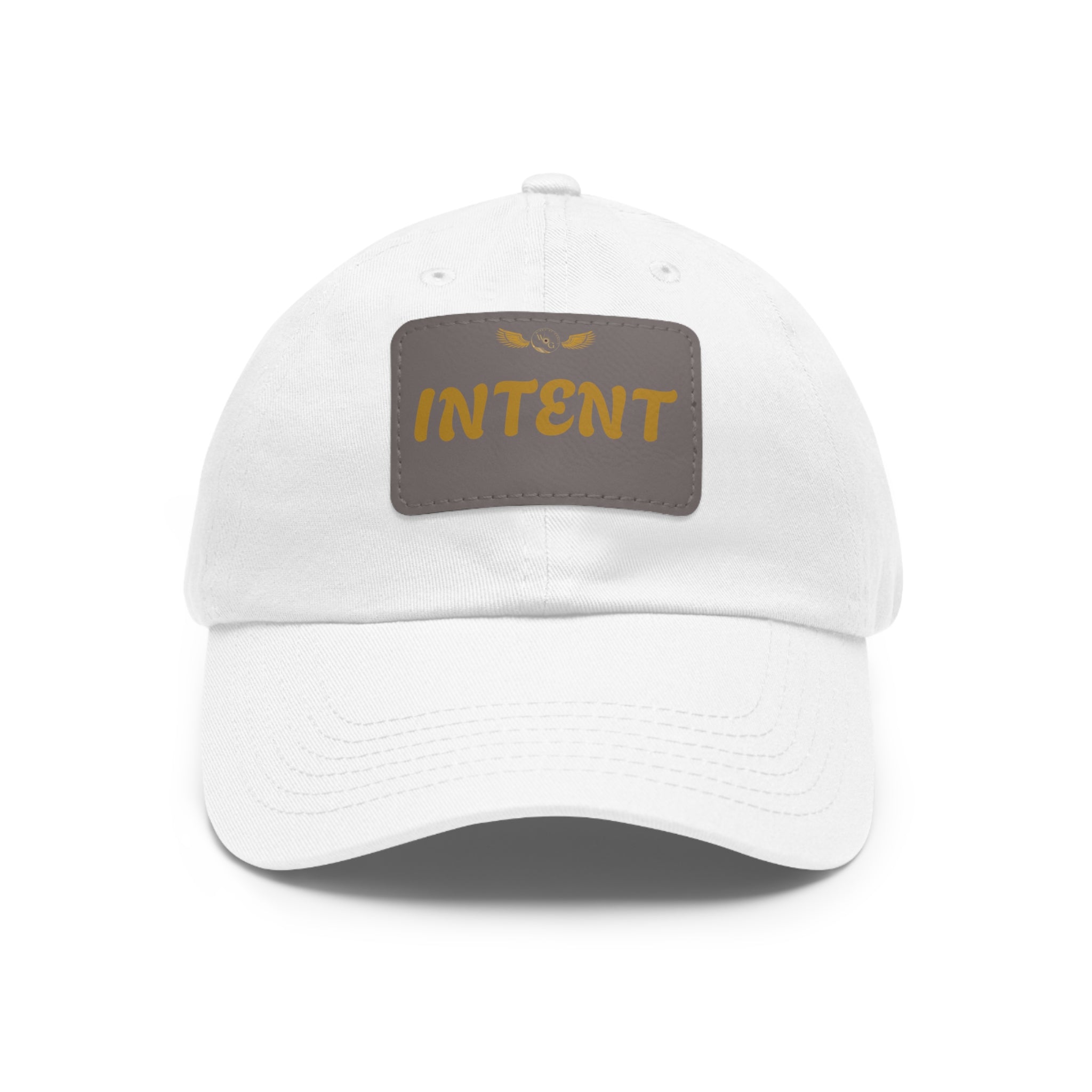Intent Dad Hat with Leather Patch - Casual Men's Cap