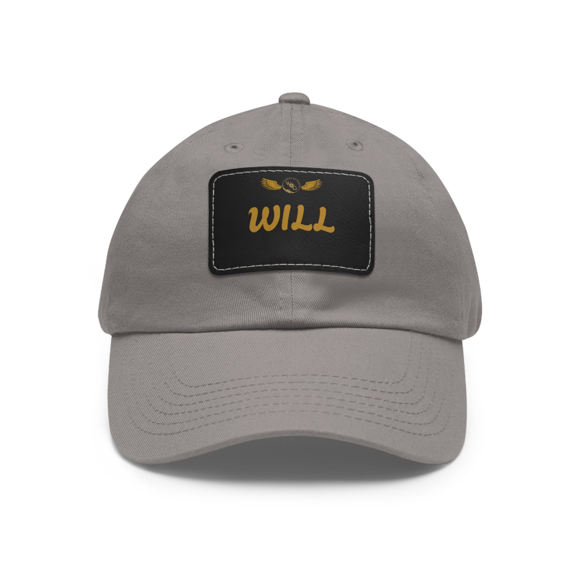 Personalized Dad Hat with Leather Patch - WILL
