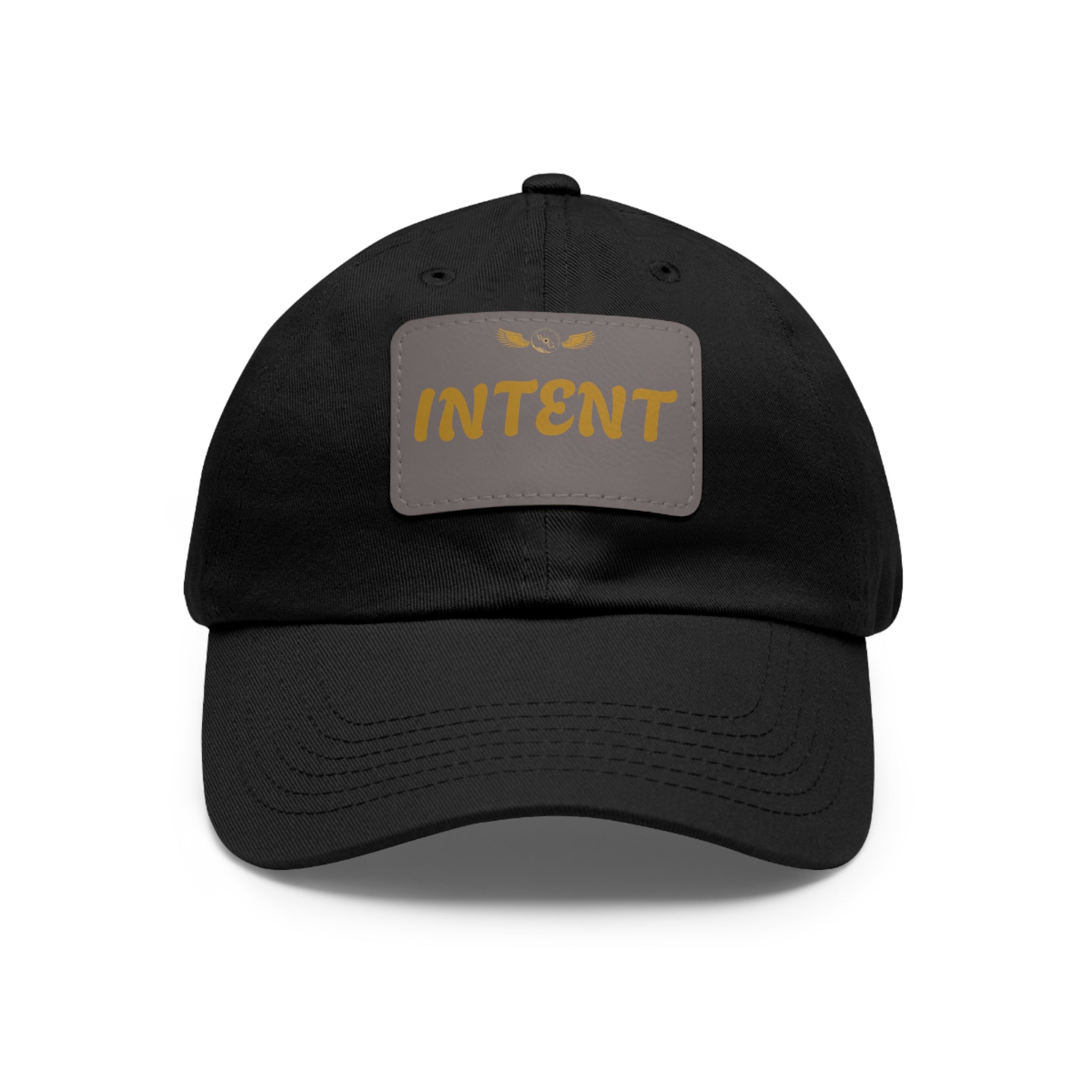 Intent Dad Hat with Leather Patch - Casual Men's Cap