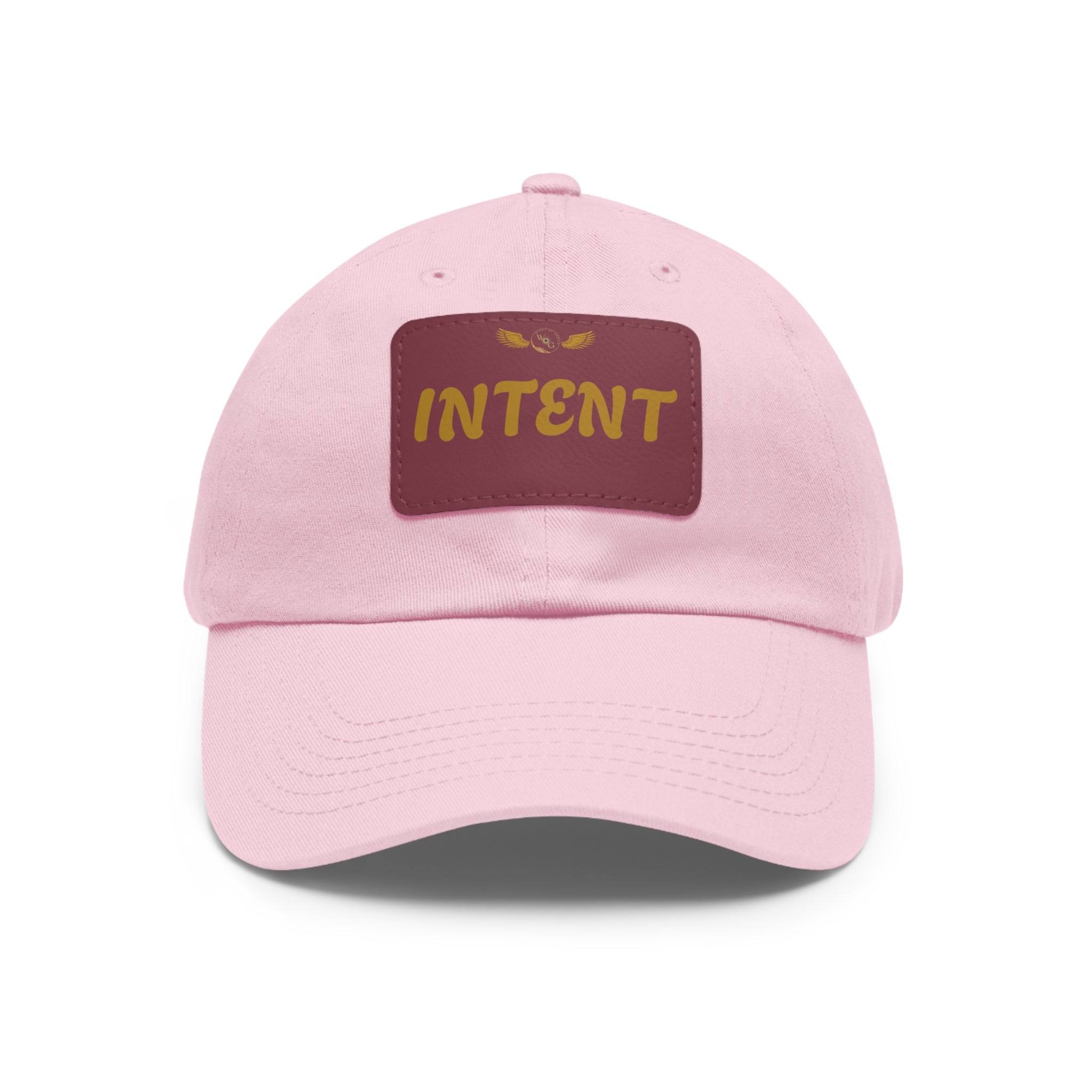 Intent Dad Hat with Leather Patch - Casual Men's Cap