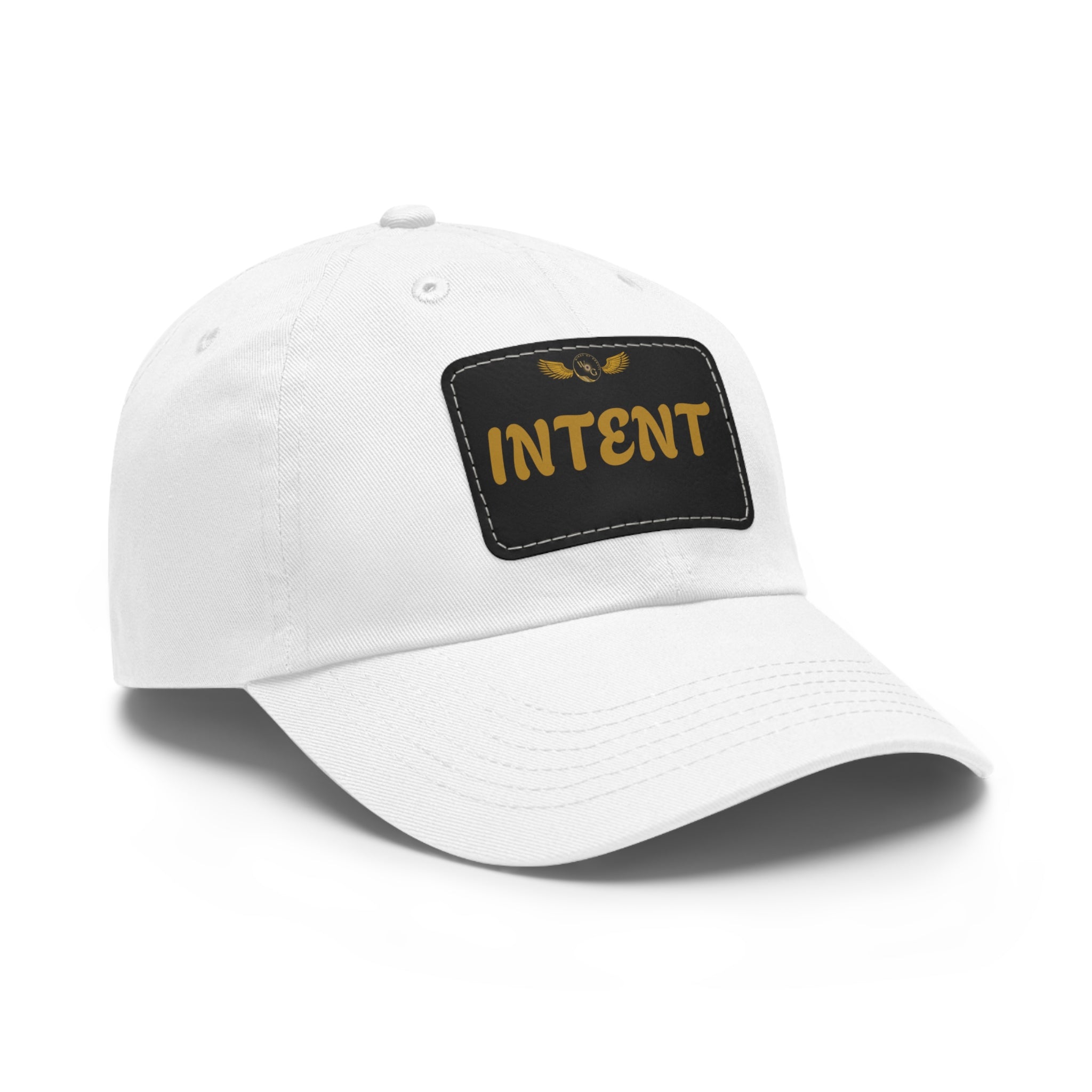 Intent Dad Hat with Leather Patch - Casual Men's Cap