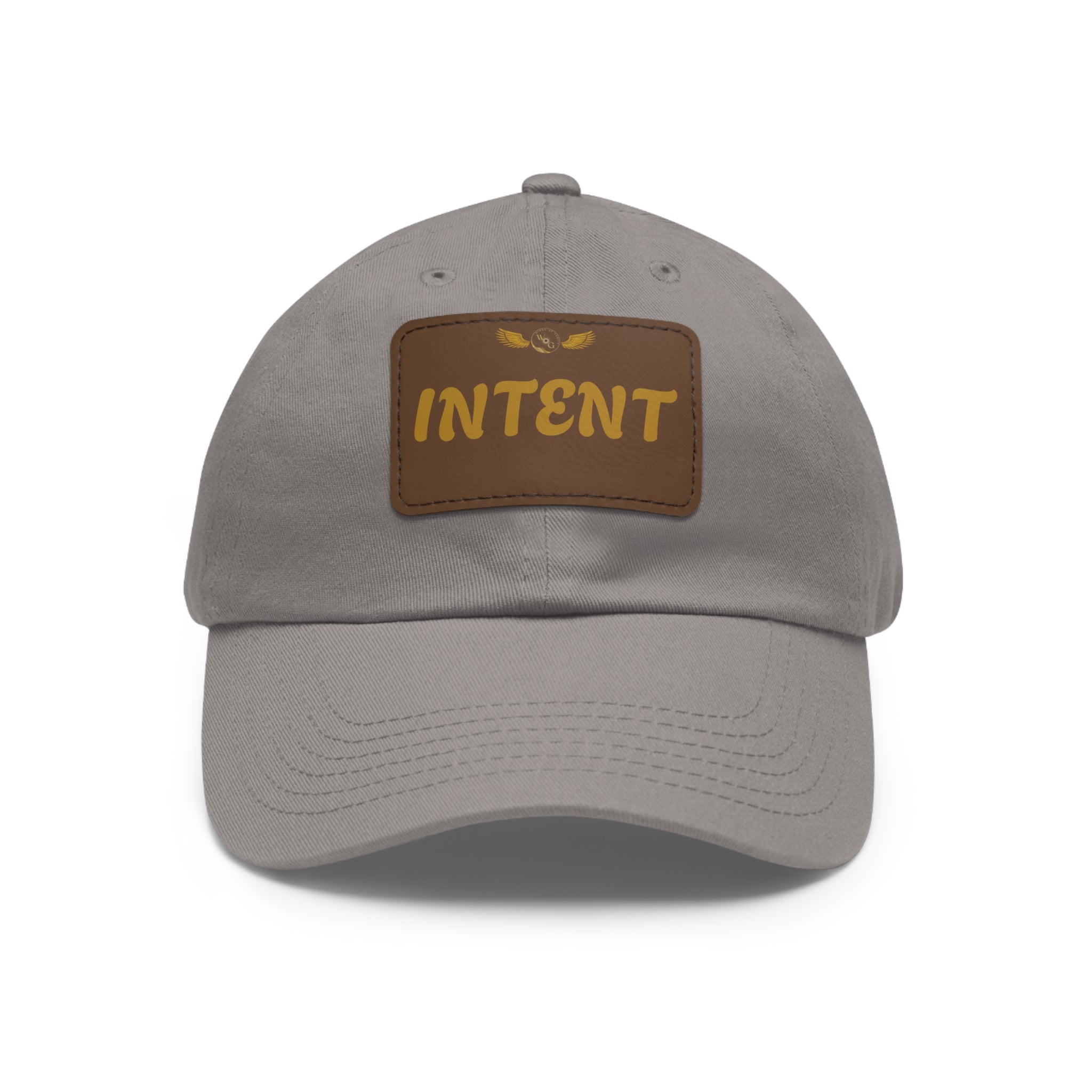Intent Dad Hat with Leather Patch - Casual Men's Cap