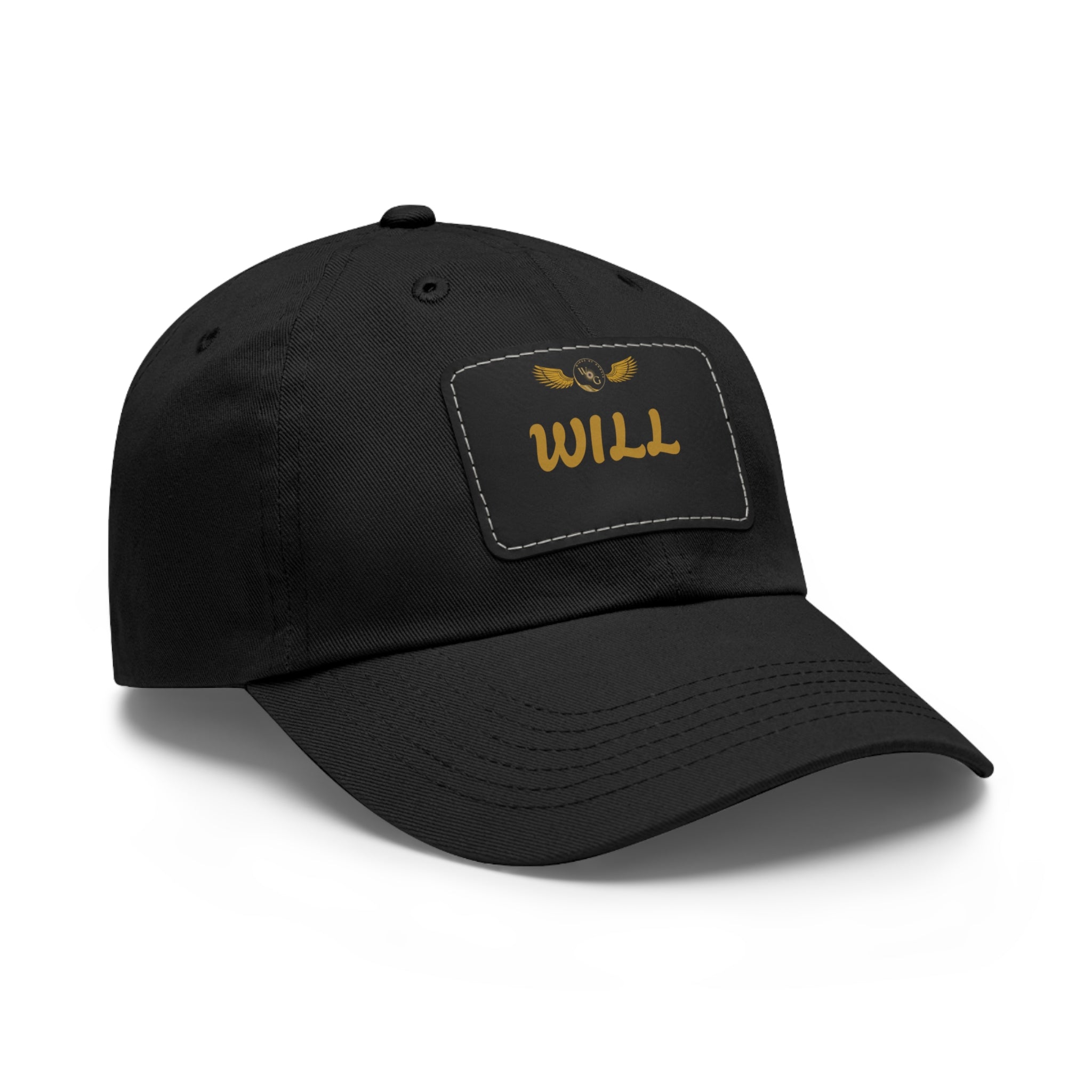 Personalized Dad Hat with Leather Patch - WILL