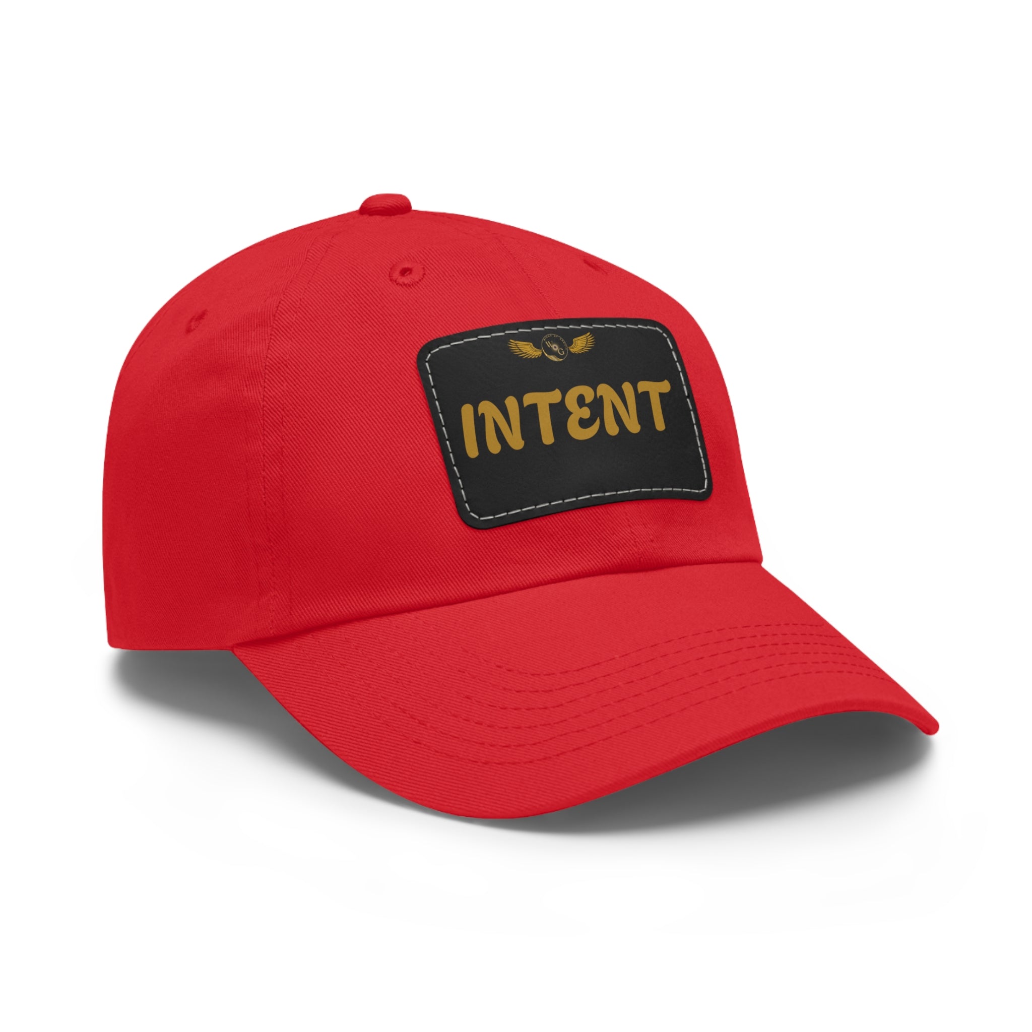 Intent Dad Hat with Leather Patch - Casual Men's Cap