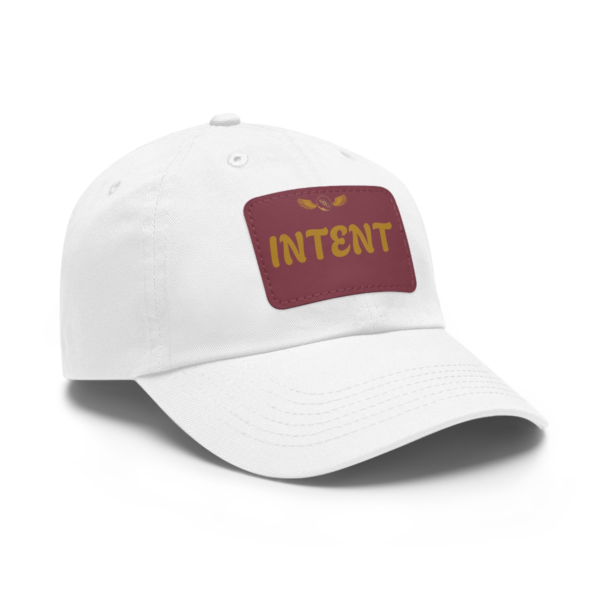 Intent Dad Hat with Leather Patch - Casual Men's Cap