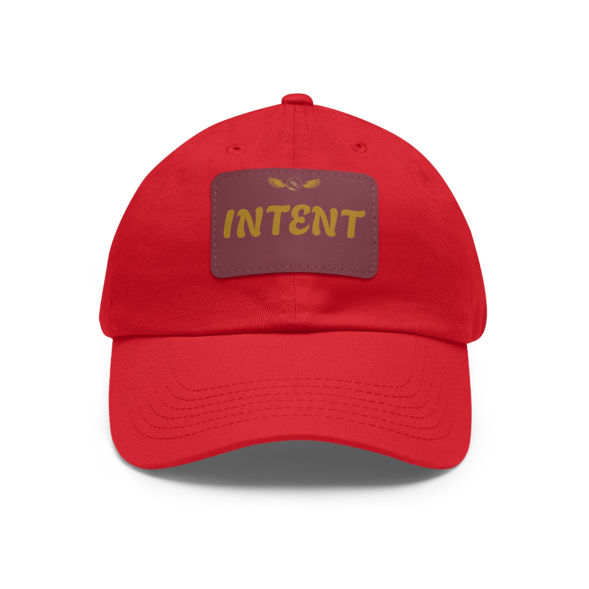 Intent Dad Hat with Leather Patch - Casual Men's Cap