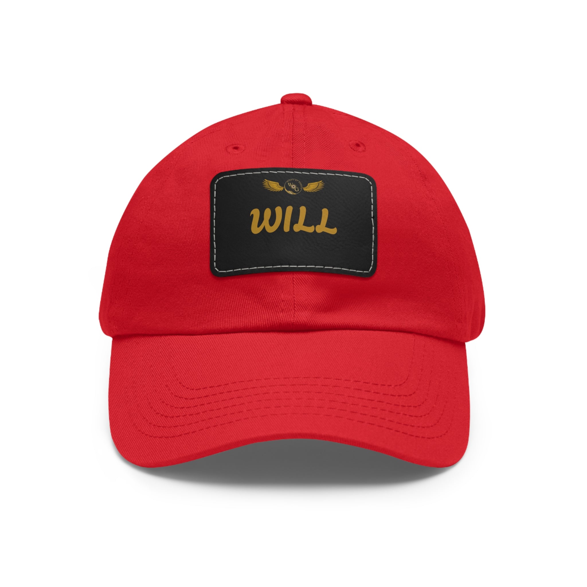 Personalized Dad Hat with Leather Patch - WILL