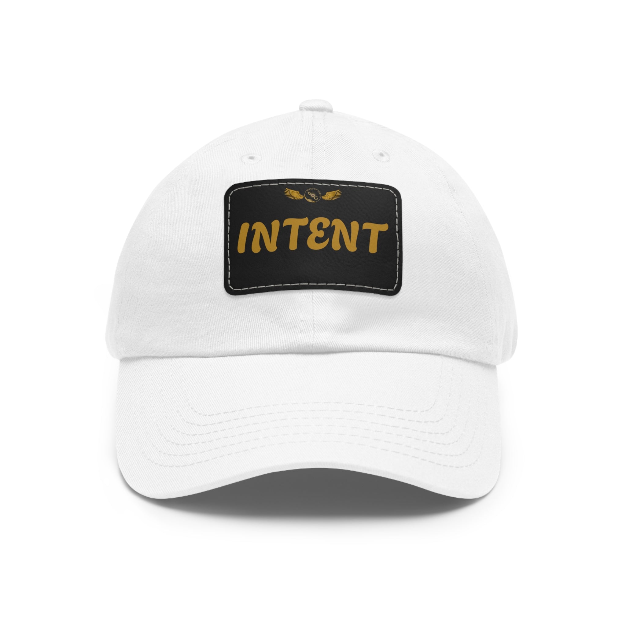 Intent Dad Hat with Leather Patch - Casual Men's Cap
