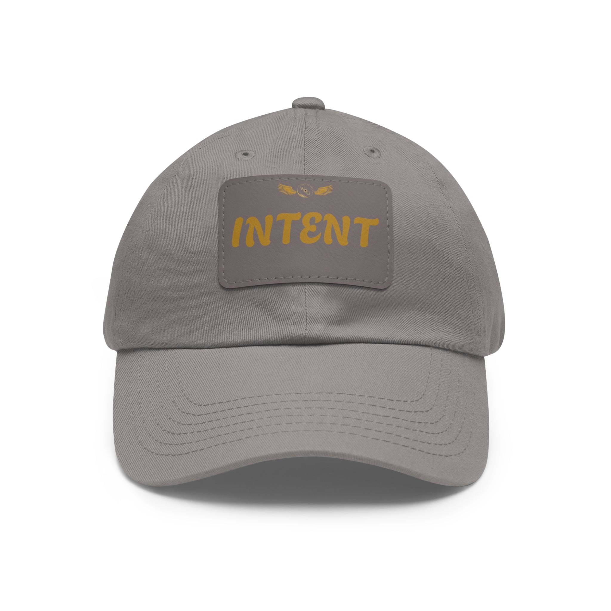 Intent Dad Hat with Leather Patch - Casual Men's Cap