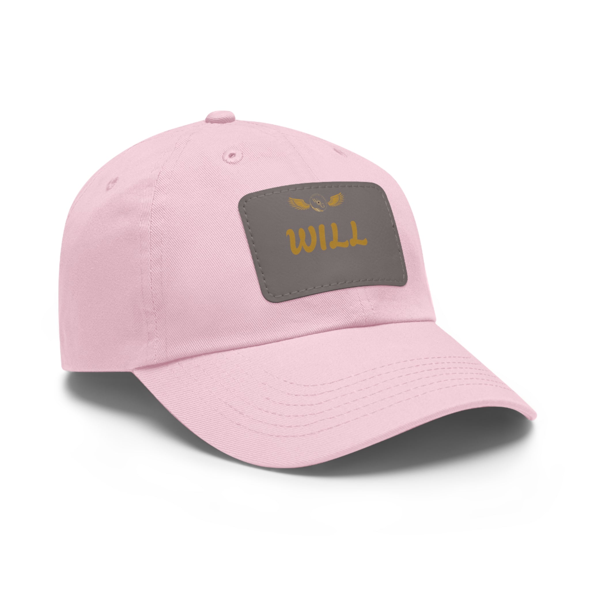Personalized Dad Hat with Leather Patch - WILL