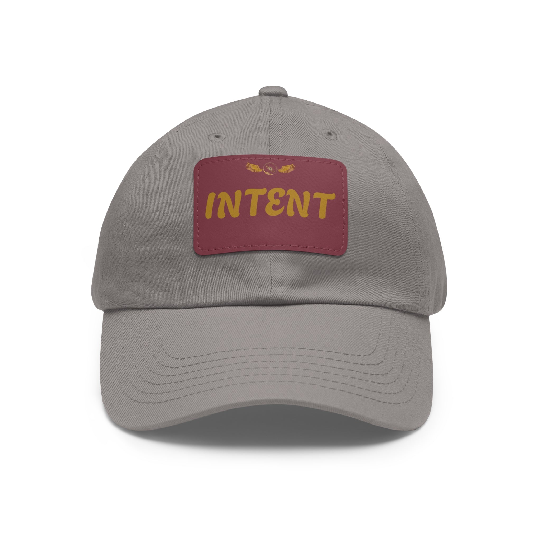 Intent Dad Hat with Leather Patch - Casual Men's Cap