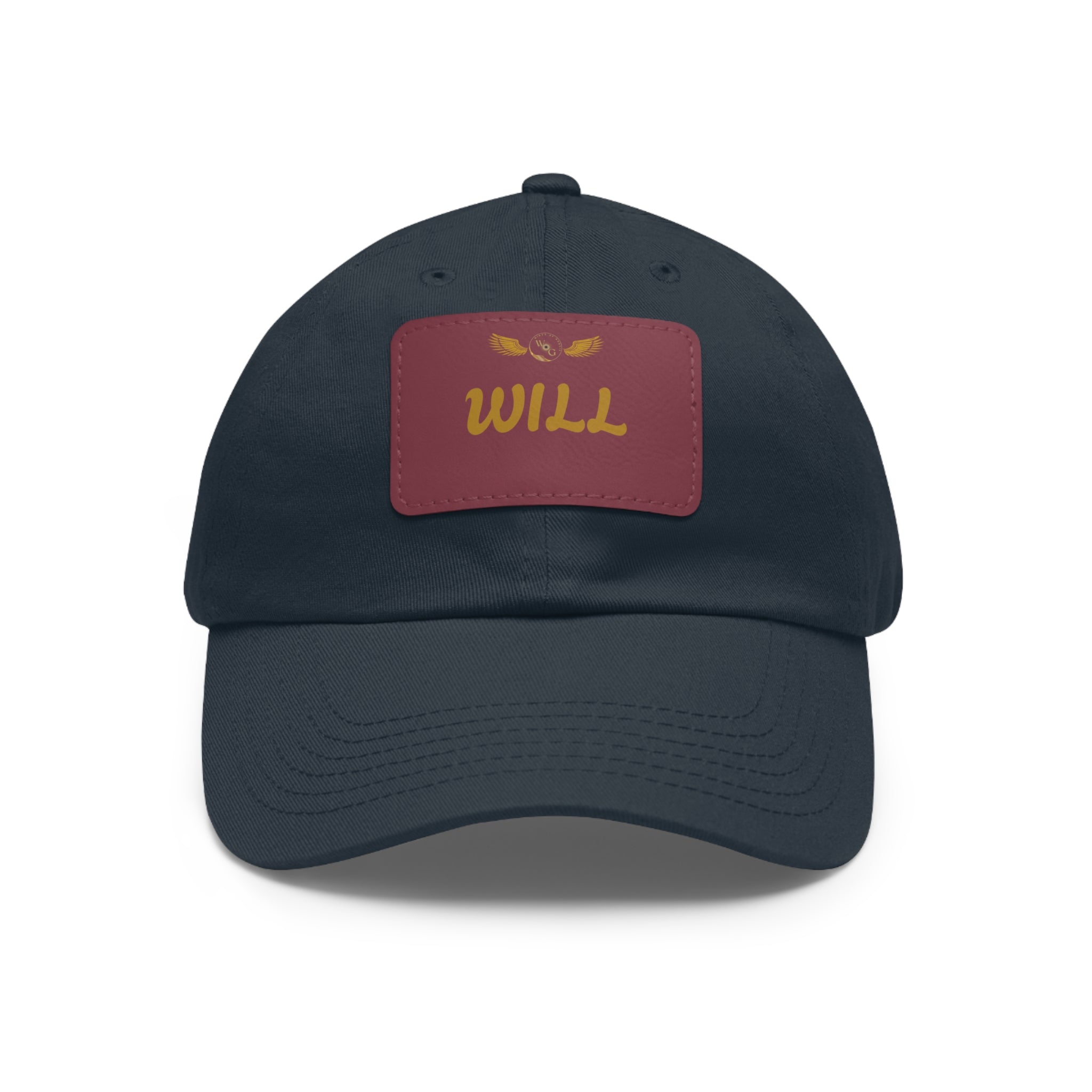 Personalized Dad Hat with Leather Patch - WILL