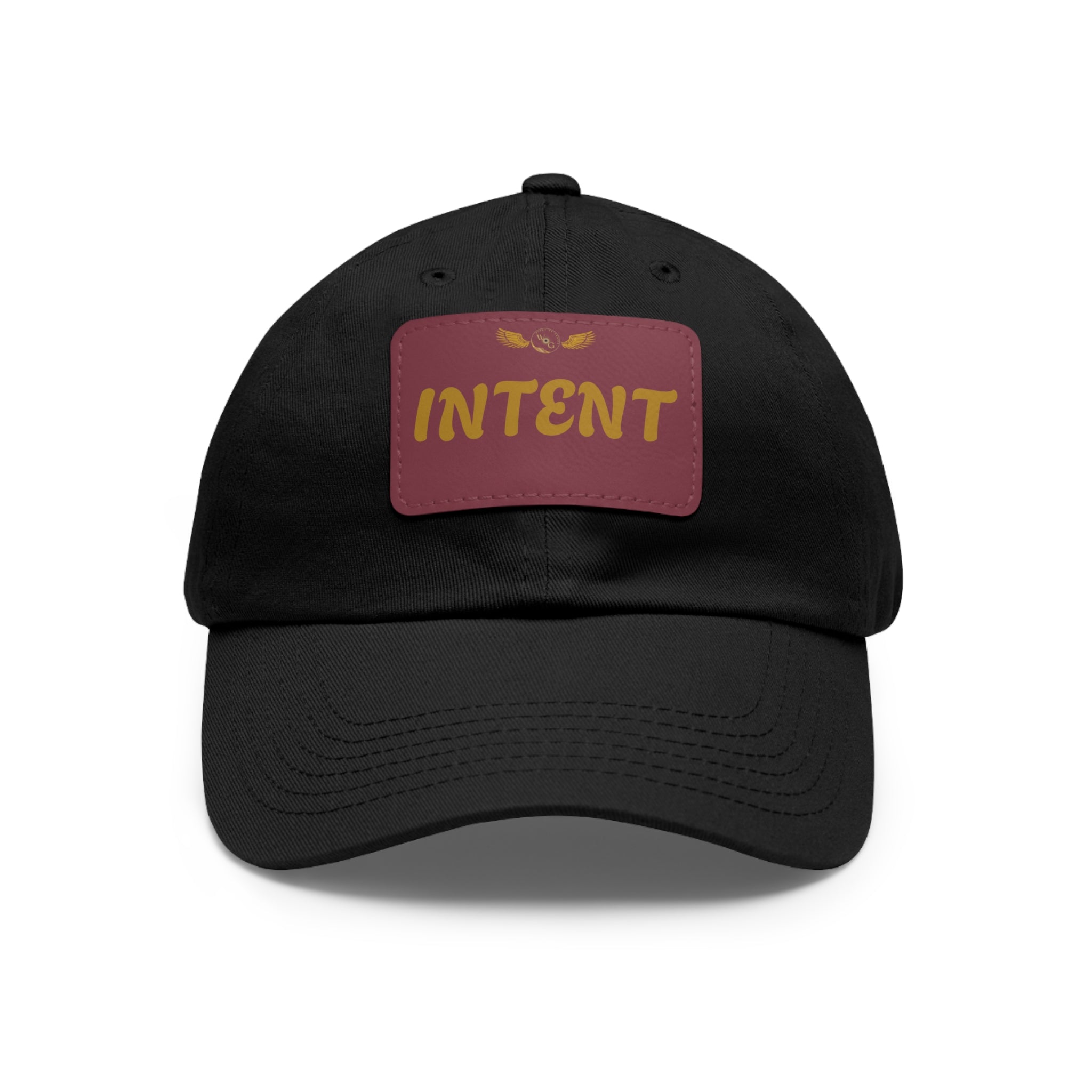 Intent Dad Hat with Leather Patch - Casual Men's Cap
