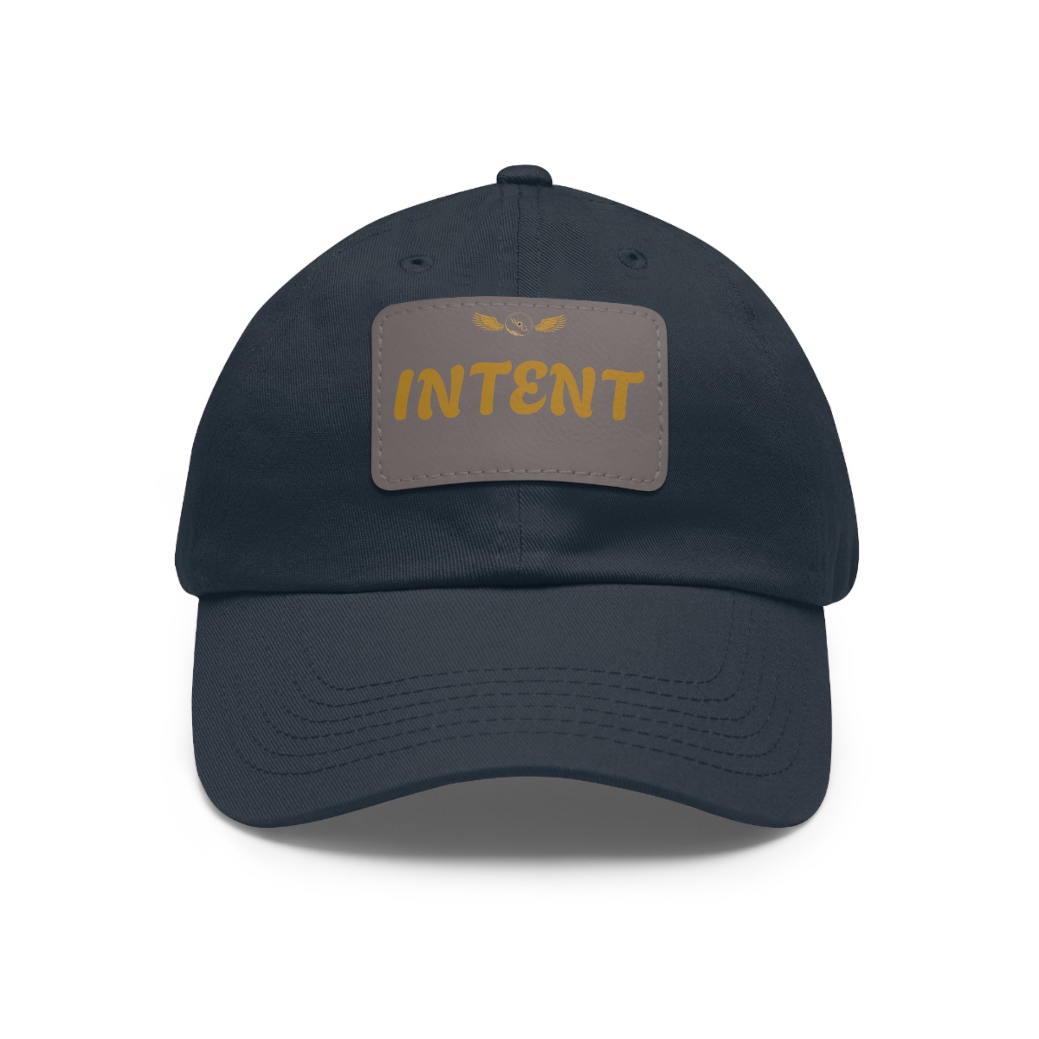 Intent Dad Hat with Leather Patch - Casual Men's Cap