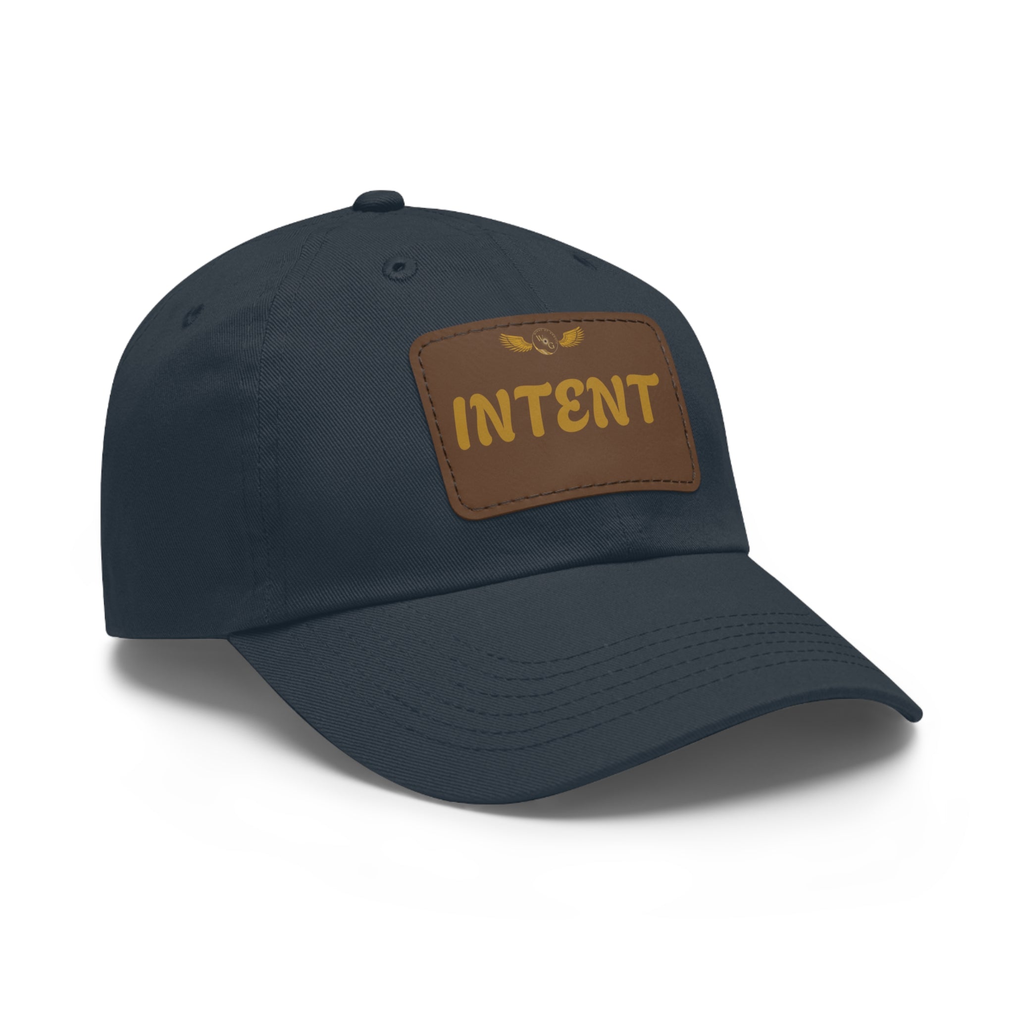 Intent Dad Hat with Leather Patch - Casual Men's Cap