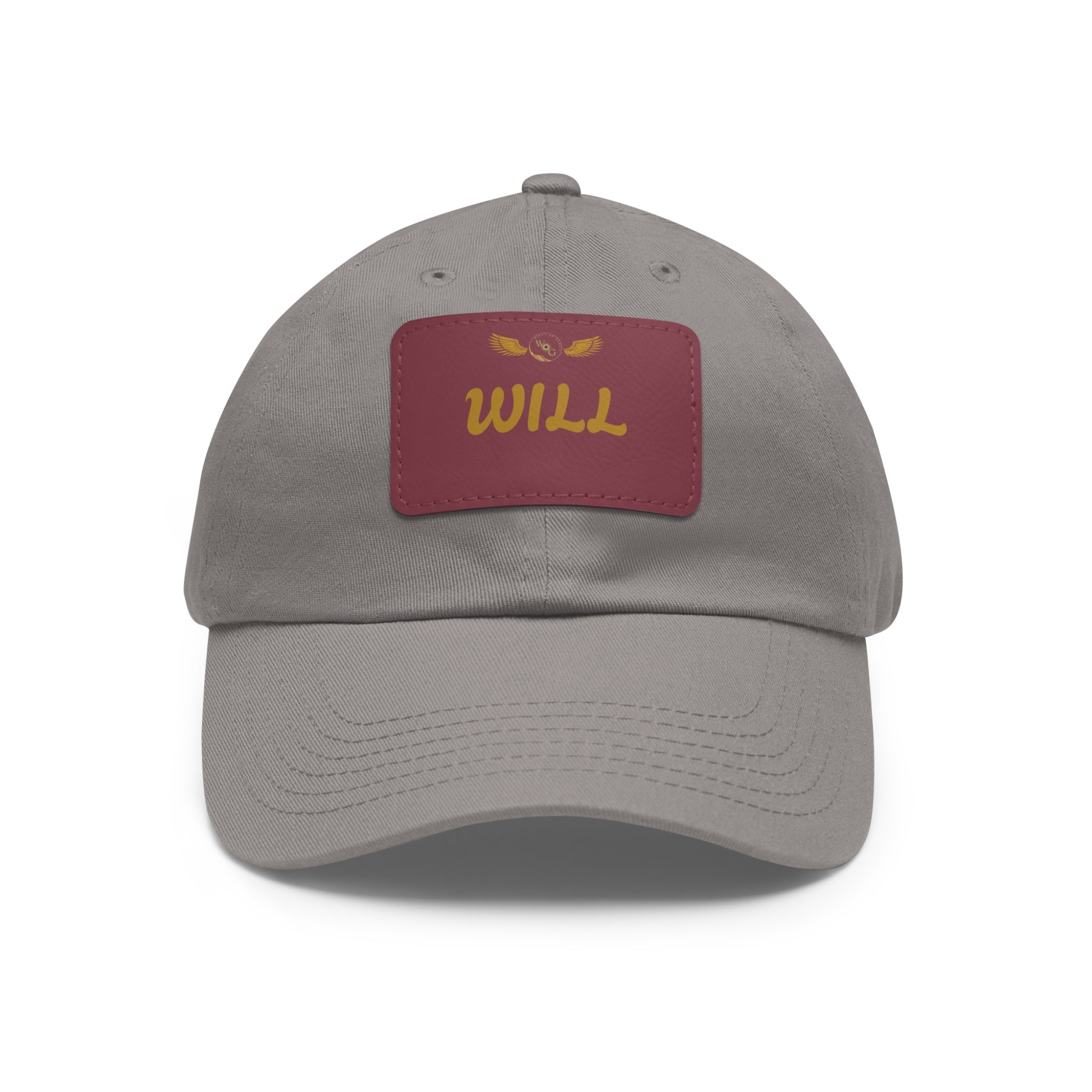 Personalized Dad Hat with Leather Patch - WILL