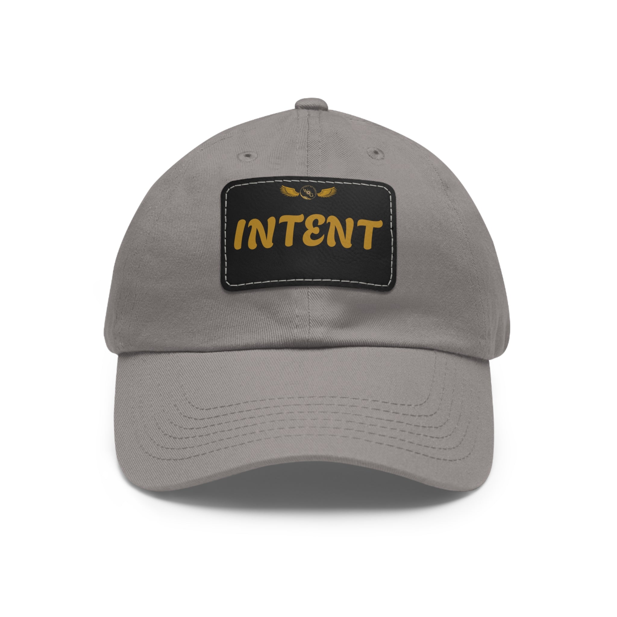 Intent Dad Hat with Leather Patch - Casual Men's Cap
