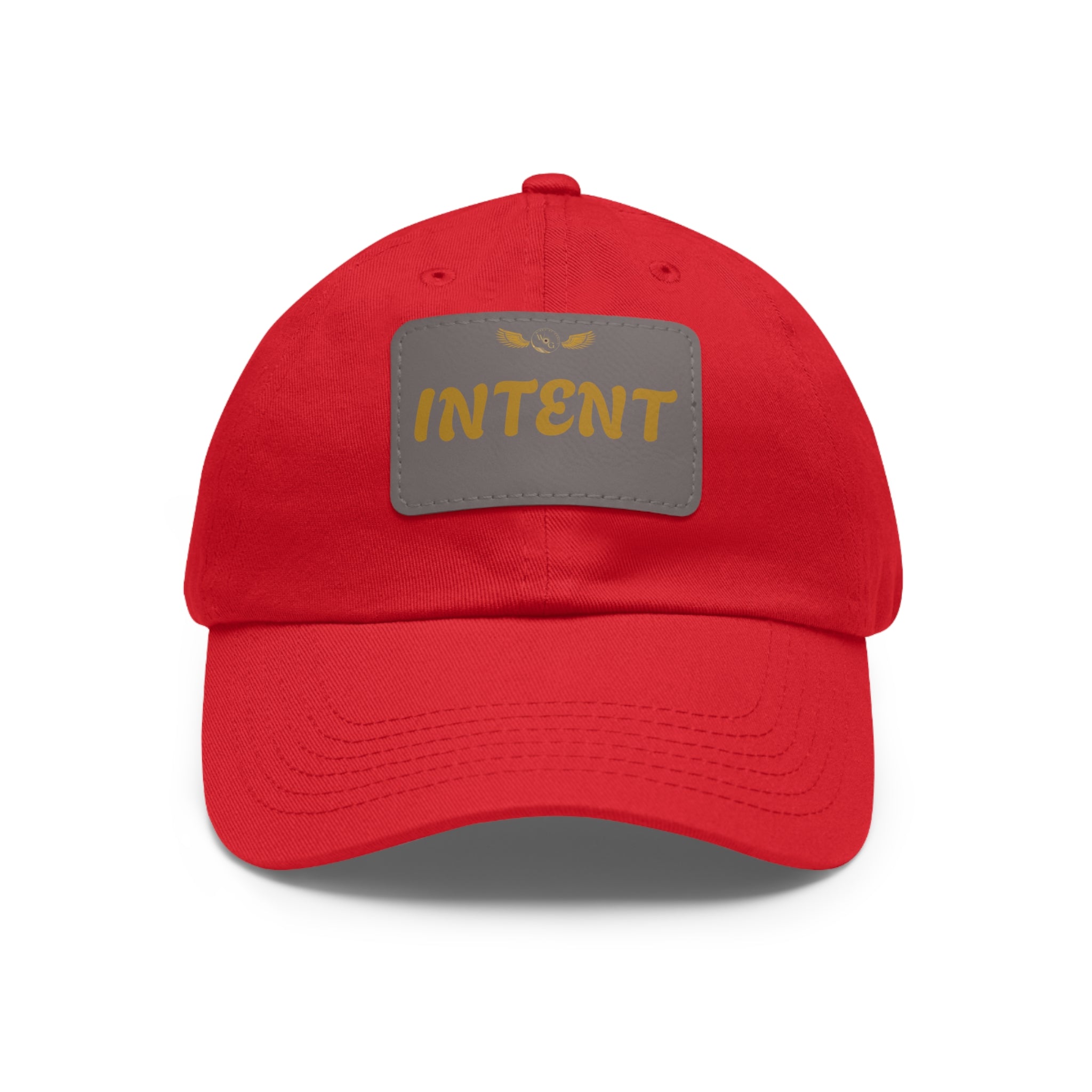 Intent Dad Hat with Leather Patch - Casual Men's Cap