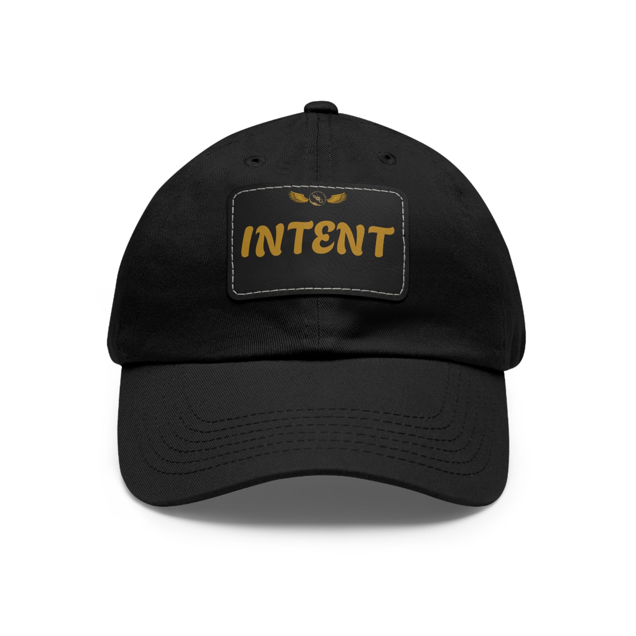 Intent Dad Hat with Leather Patch - Casual Men's Cap