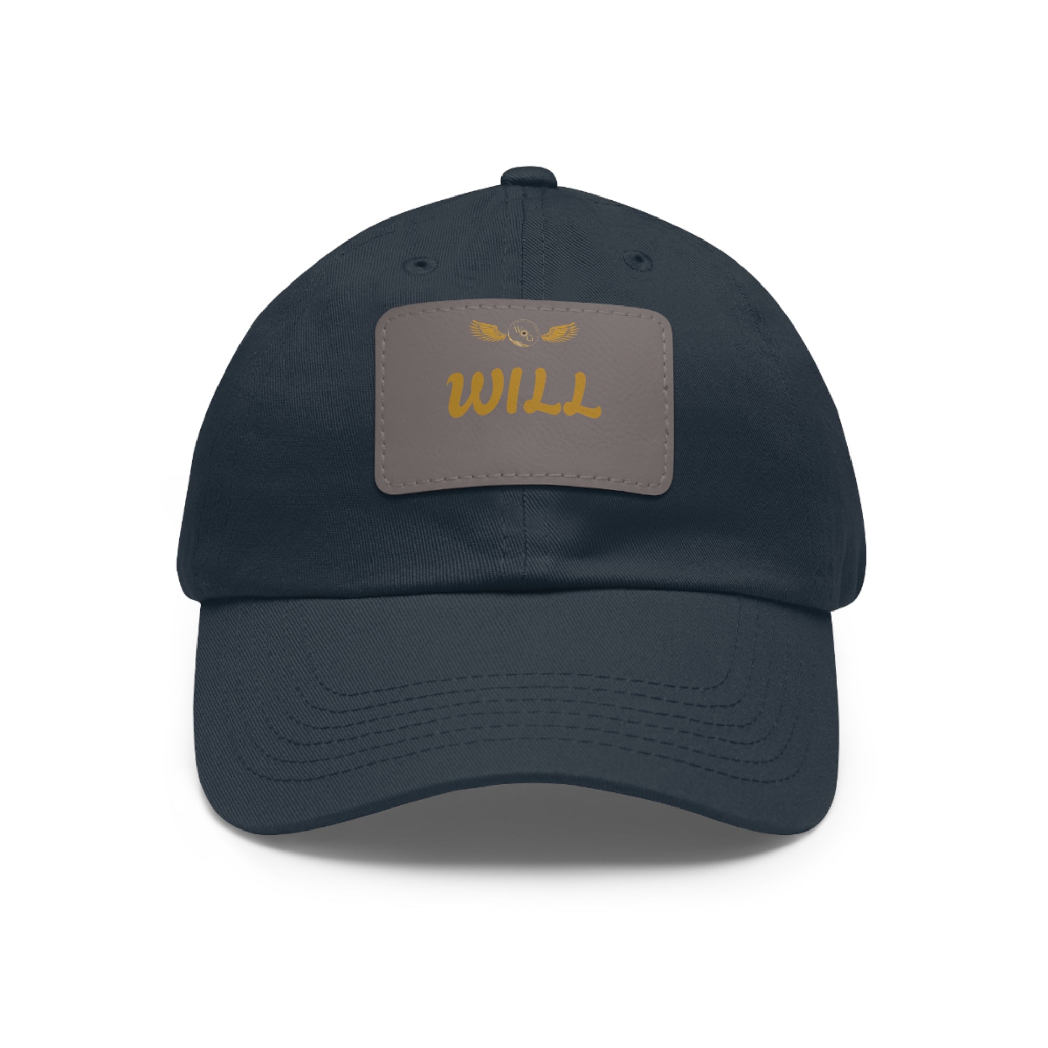 Personalized Dad Hat with Leather Patch - WILL