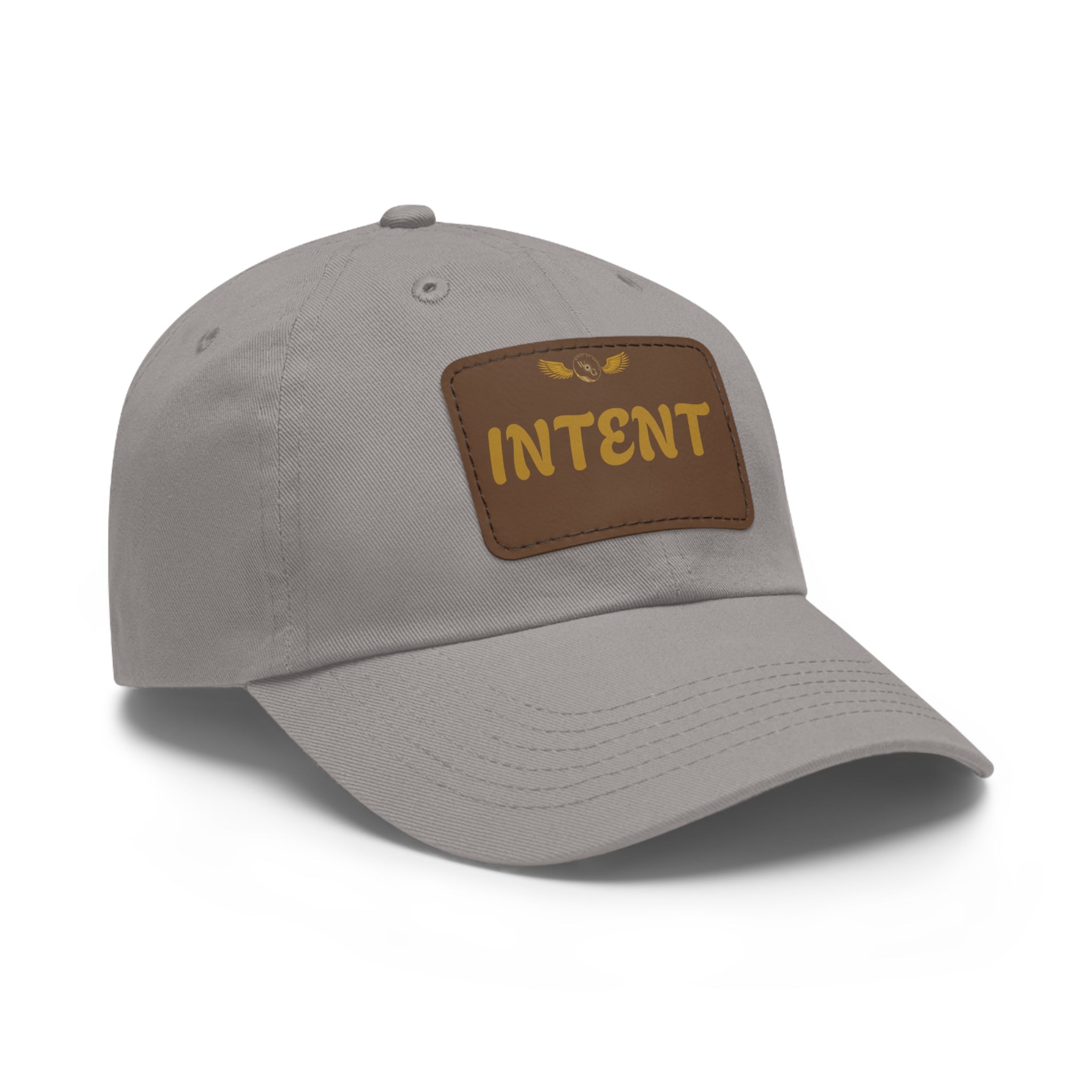 Intent Dad Hat with Leather Patch - Casual Men's Cap