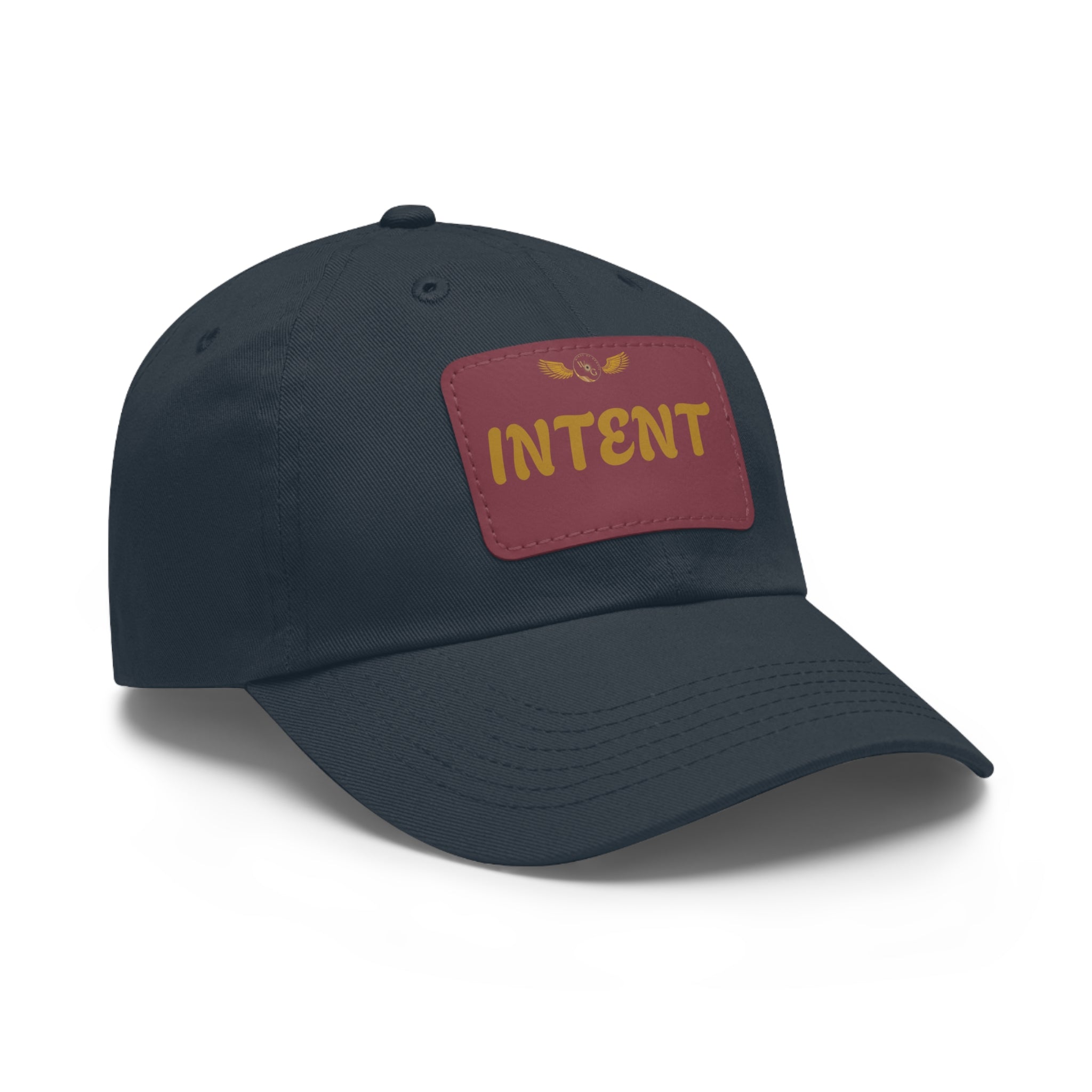 Intent Dad Hat with Leather Patch - Casual Men's Cap