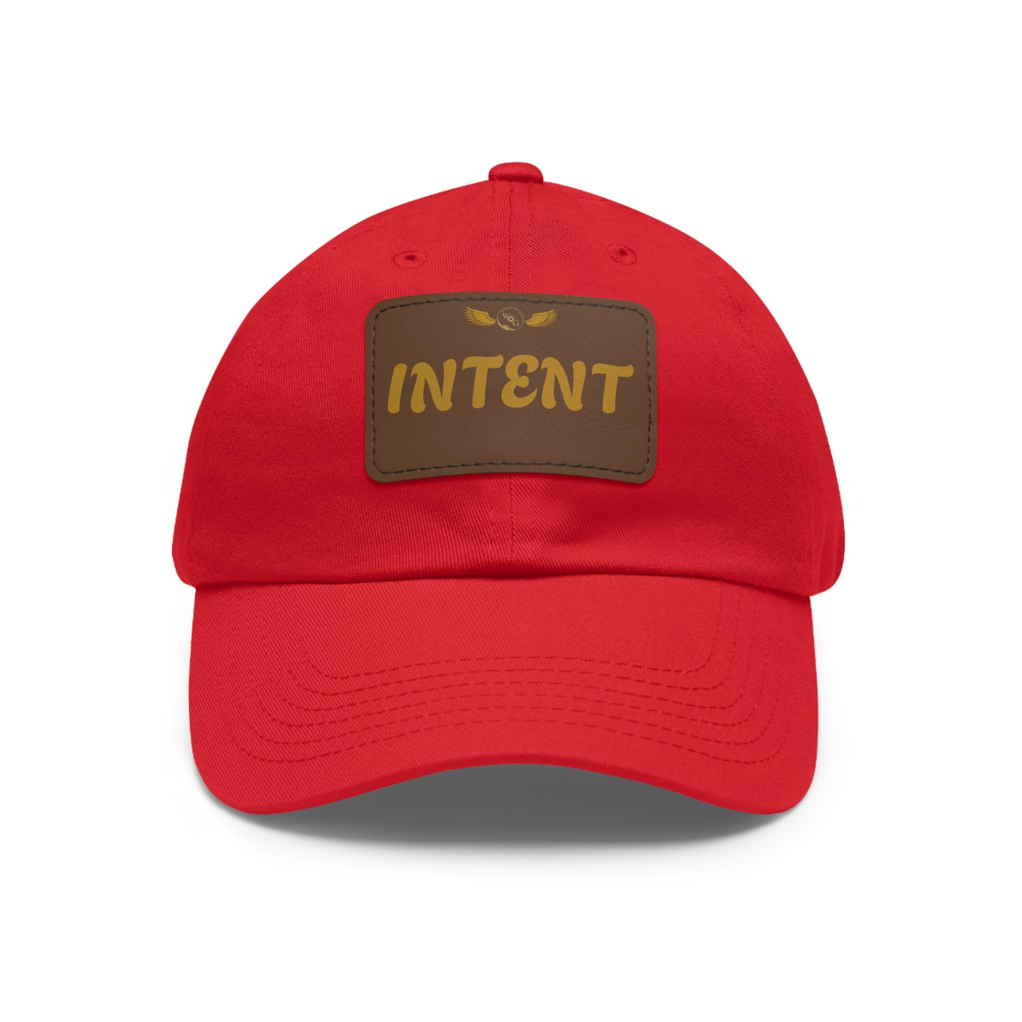 Intent Dad Hat with Leather Patch - Casual Men's Cap