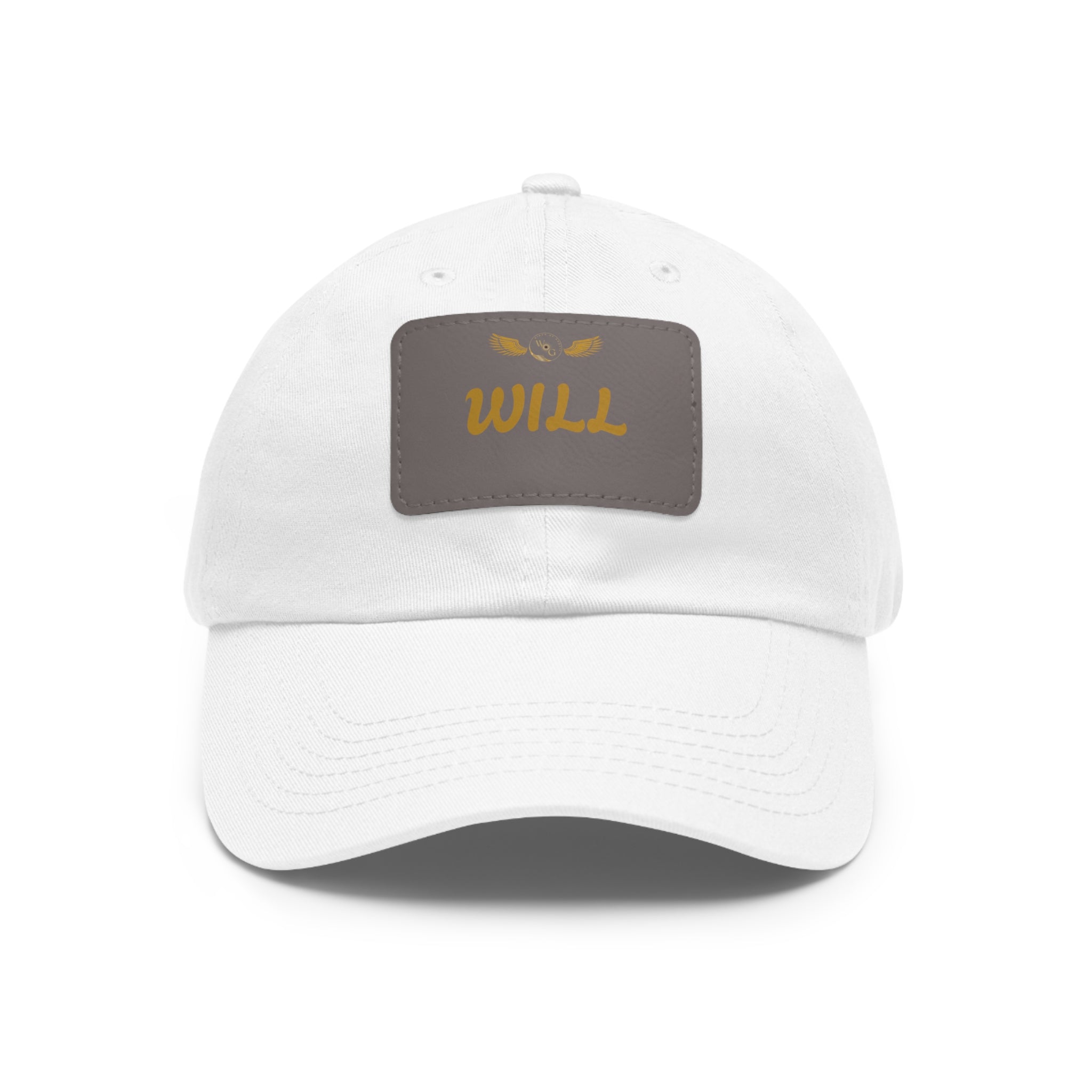 Personalized Dad Hat with Leather Patch - WILL