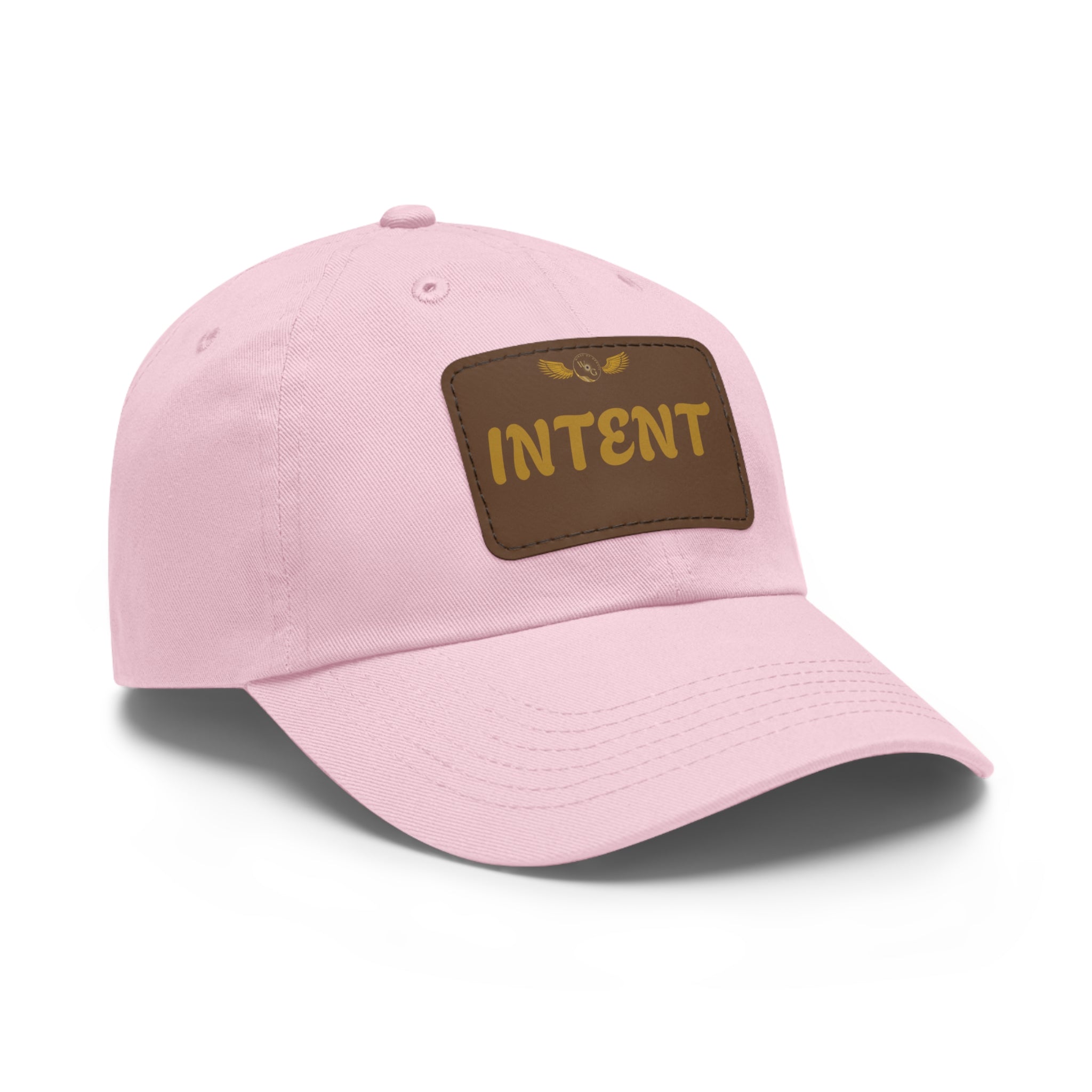 Intent Dad Hat with Leather Patch - Casual Men's Cap