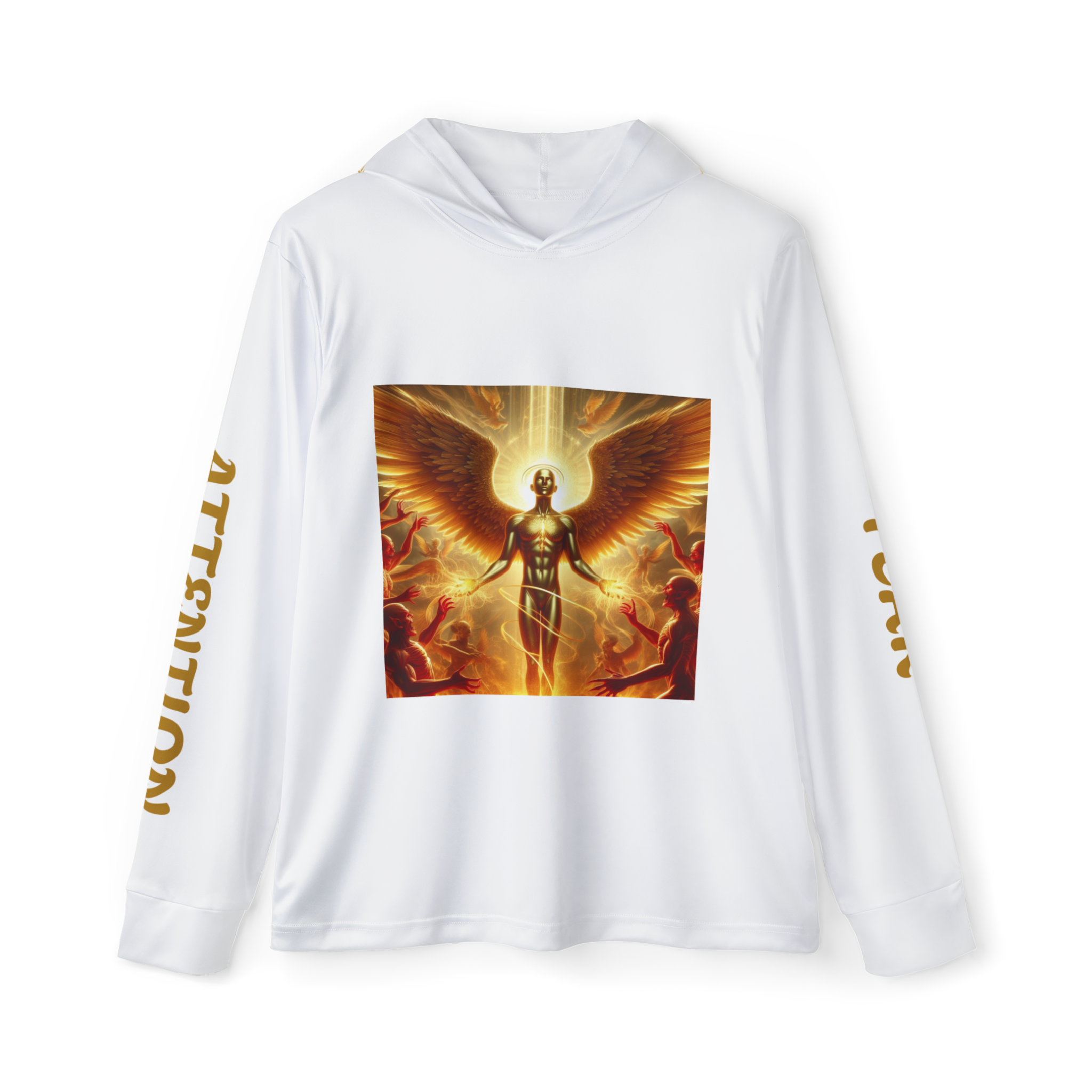 Men's Sports Warmup Hoodie - Attention Vs Fear Graphic Design