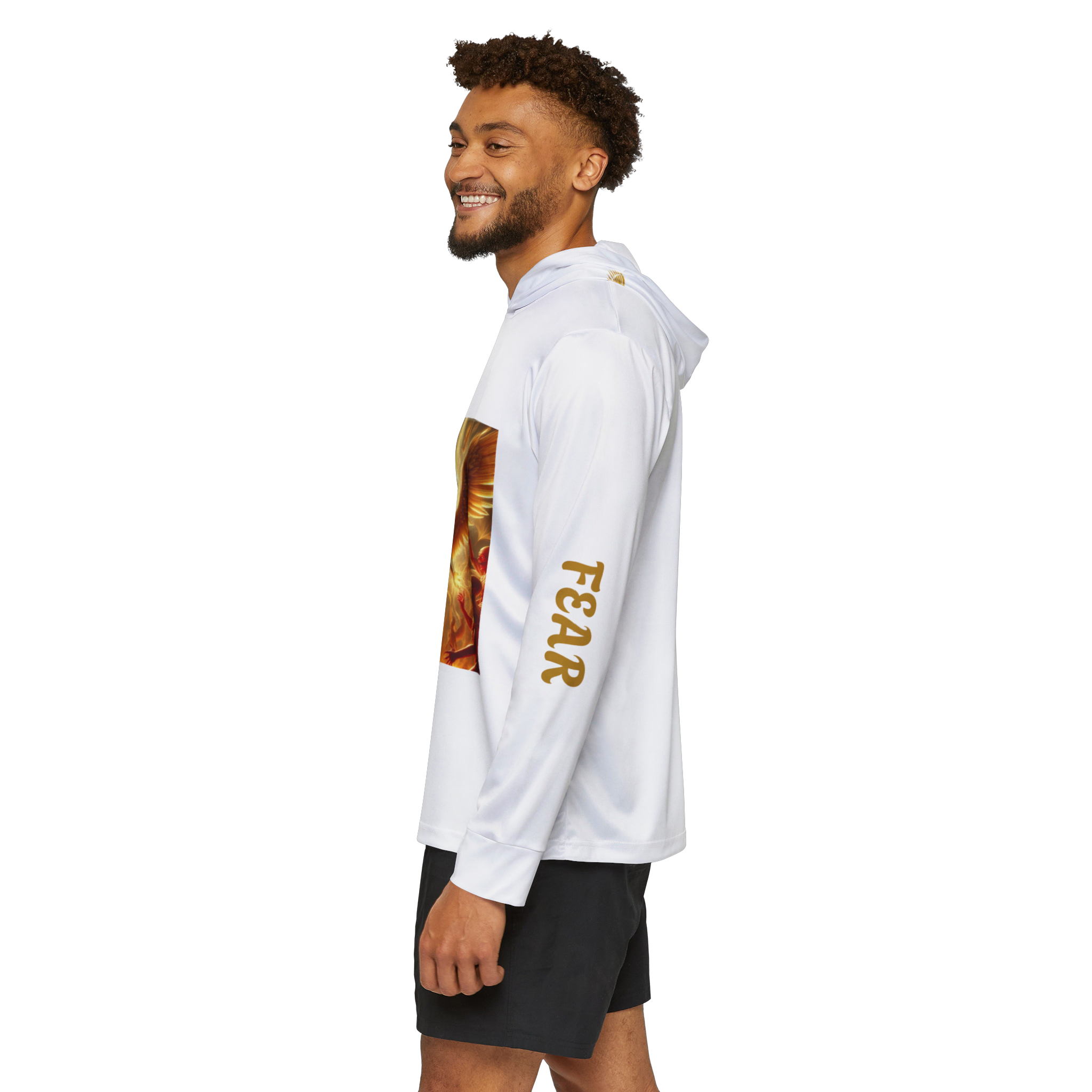 Men's Sports Warmup Hoodie - Attention Vs Fear Graphic Design