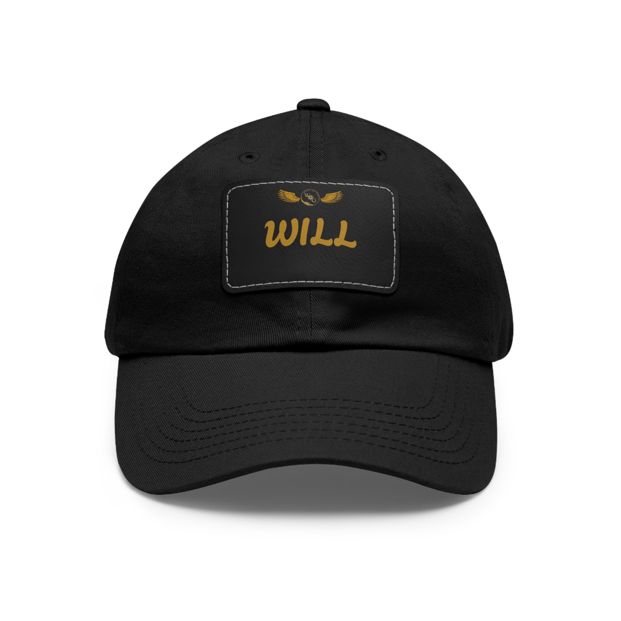 Personalized Dad Hat with Leather Patch - WILL