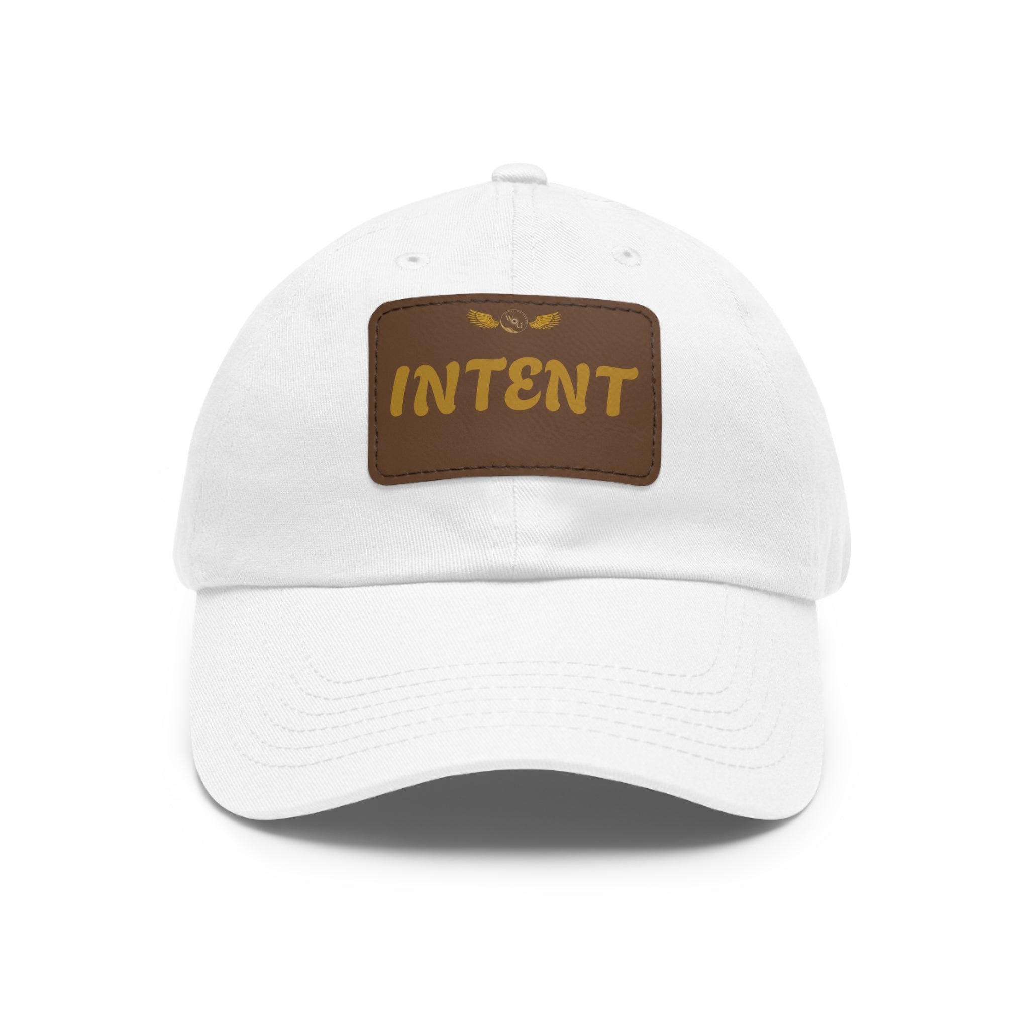 Intent Dad Hat with Leather Patch - Casual Men's Cap